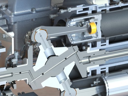 二冲程斜盘增压柴油机缩略图